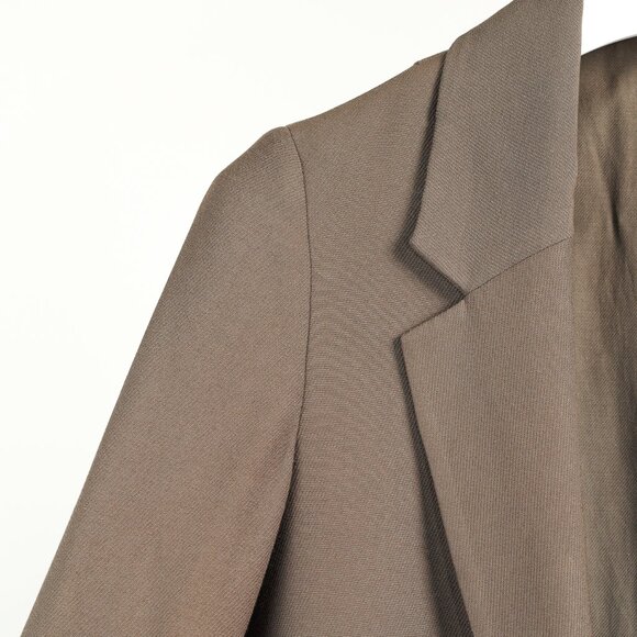 All Saints Aleida Khaki Green Oversized No-Closure Blazer - Picture 5 of 12